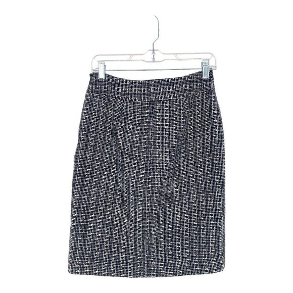 Ann Taylor Black White‎ Tweed Cotton Blend Lined Skirt Size 2 - Picture 6 of 8